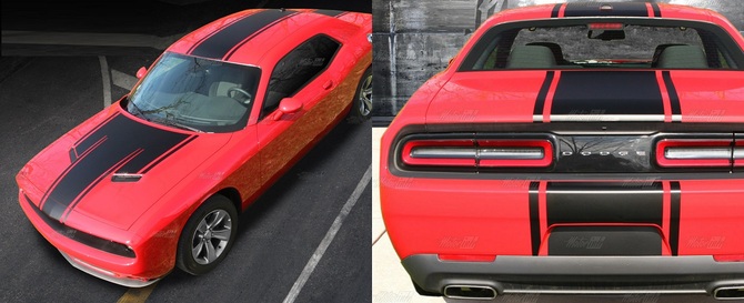 Custom Hood and Body Decals 15-up Dodge Challenger - Click Image to Close